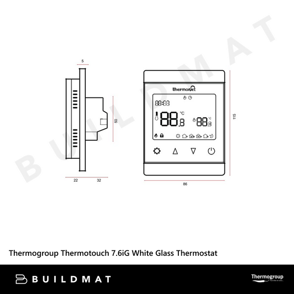 Thermogroup White Landscape Mounting Plate White