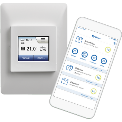 Thermogroup Thermotouch White Wi-Fi Touchscreen Thermostat 16A Max Load