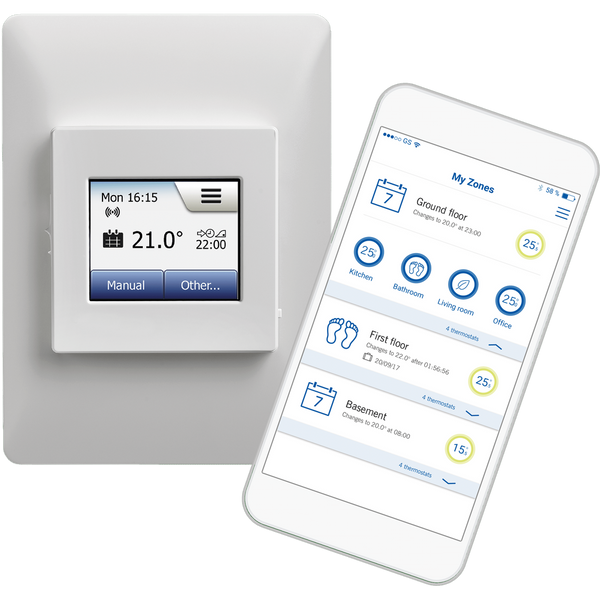 Thermogroup Thermotouch White Wi-Fi Touchscreen Thermostat 16A Max Load