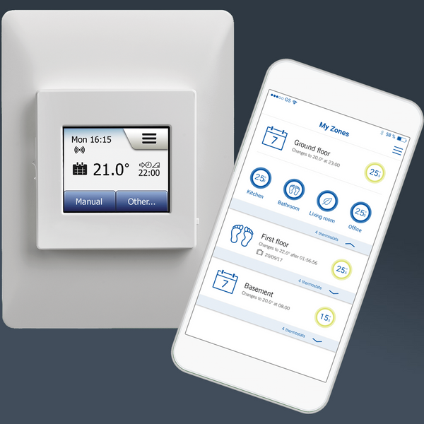Thermogroup Thermotouch White Wi-Fi Touchscreen Thermostat 16A Max Load