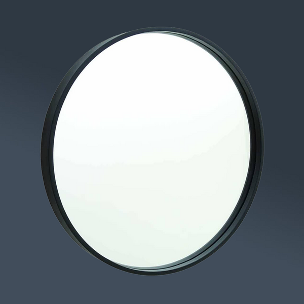 Thermogroup Contractor 900mm Round Frame Mirror Black with Demister
