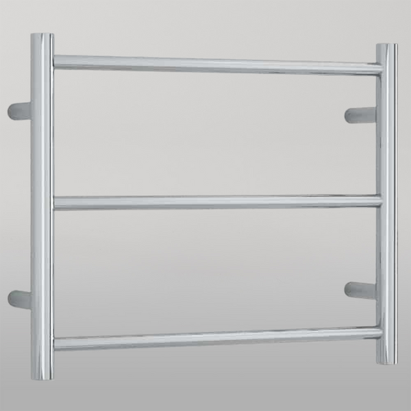 Thermogroup Straight Round Budget Heated Towel Rail Polished Stainless Steel