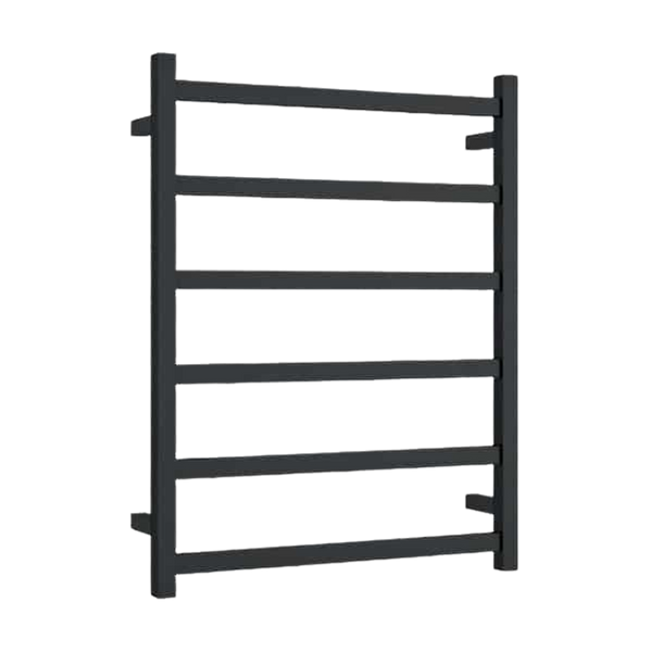 Thermogroup Square Ladder Heated Towel Rail  600mm Matte Black