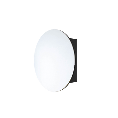 Thermogroup Ablaze Chelsea Round Mirror Cabinet 600 x 150mm Black