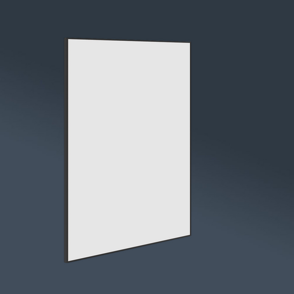 Thermogroup Ablaze Carson Rectangle Framed Mirror 900x750mm Black with Mirror Demister