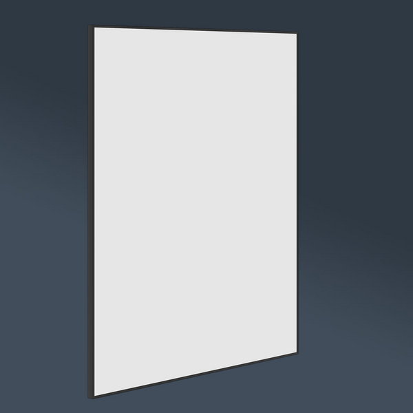 Thermogroup Ablaze Carson Rectangle Framed Mirror 900x750mm Black