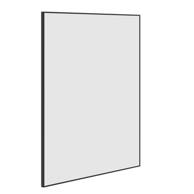 Thermogroup Ablaze Carson Rectangle Framed Mirror 900x750mm Black