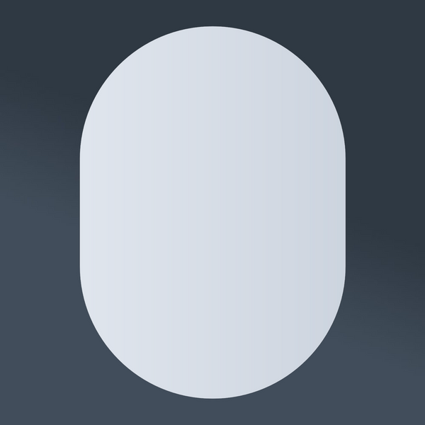 Thermogroup Ablaze Duke Polished Edge Pill Mirror 500x700mm with Demister