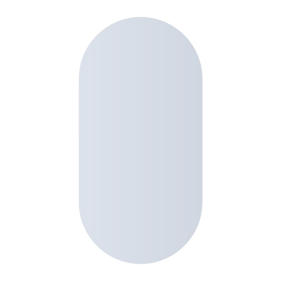 Thermogroup Ablaze Duke Polished Edge Pill Mirror 600x1200mm