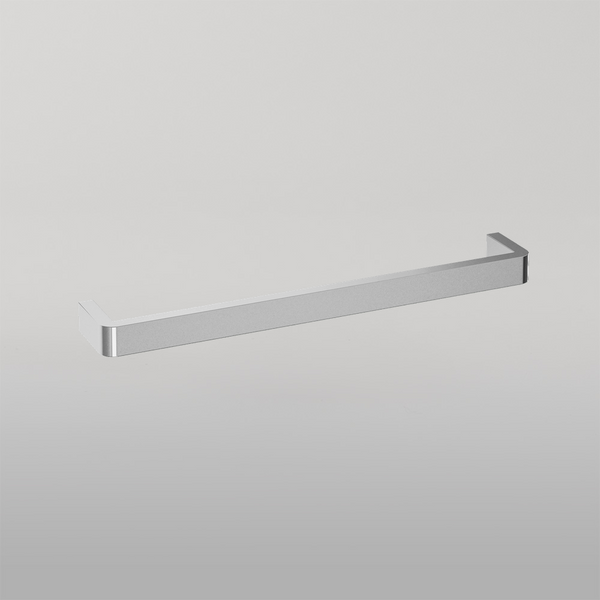 Thermogroup Square Single Bar Heated Rail with Curved Corners Polished Stainless Steel
