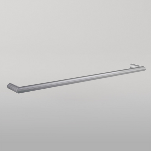 Thermogroup Brushed Round Single Bar Heated Towel Rail Brushed Stainless Steel