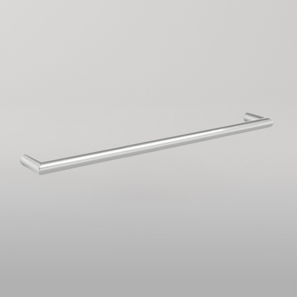 Thermogroup Round Single Bar Heated Towel Rail 832mm Polished Stainless Steel