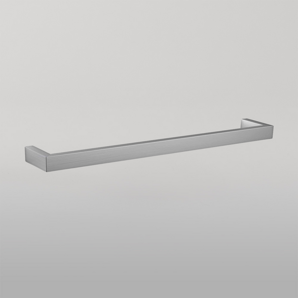 Thermogroup Brushed Square Single Bar Heated Towel Rail Brushed Stainless Steel