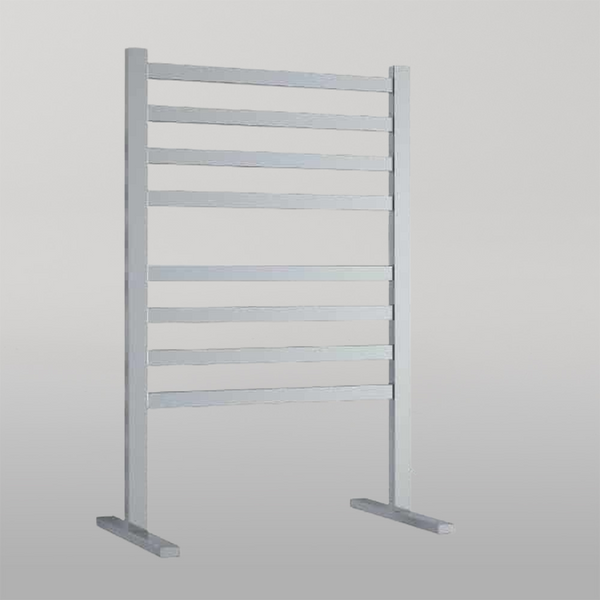Thermogroup Straight Flat Free-Standing Heated Towel Rail Polished Stainless Steel