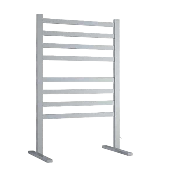 Thermogroup Straight Flat Free-Standing Heated Towel Rail Polished Stainless Steel
