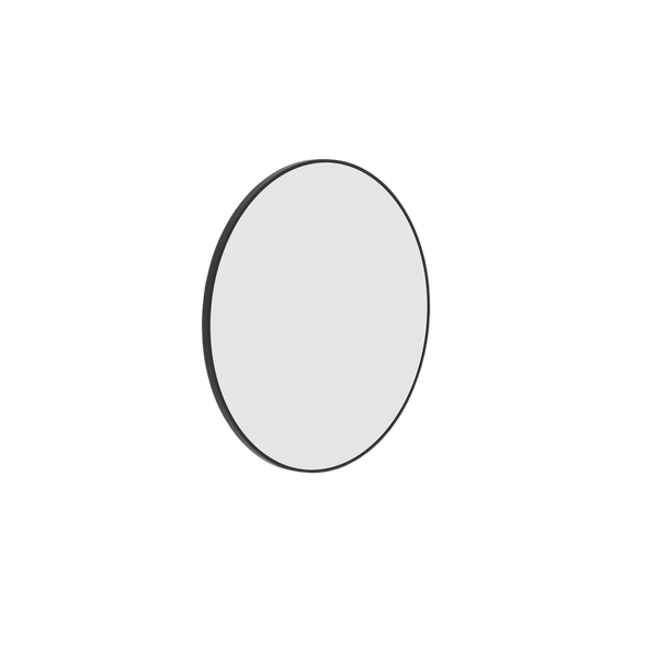 Thermogroup Ablaze Georgia Round Framed Mirror 600mm Black with Demister