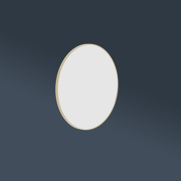 Thermogroup Ablaze Georgia Round Framed Mirror 600mm Gold with Demister