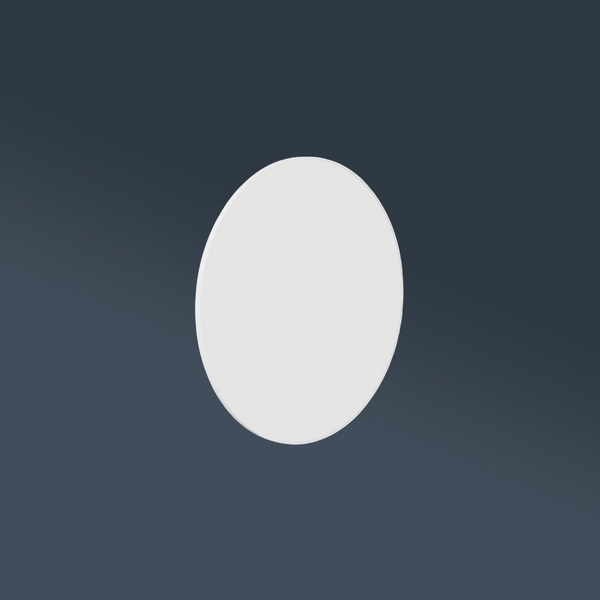 Thermogroup Ablaze Georgia Round Framed Mirror 600mm White with Demister