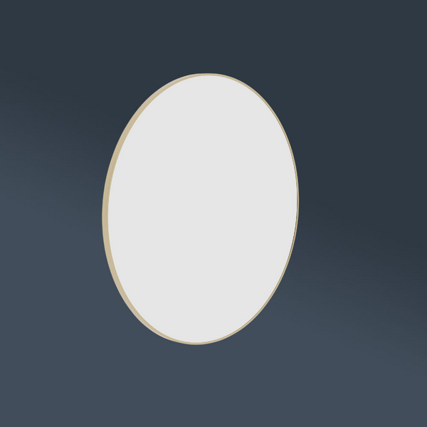 Thermogroup Ablaze Georgia Round Framed Mirror 900mm Gold with Demister