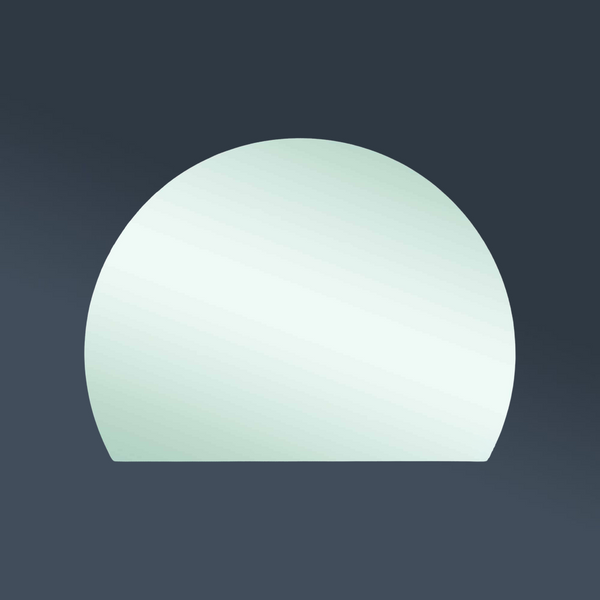 Thermogroup Ablaze Hamilton D Shaped Polished Edge Mirror 1200x900mm