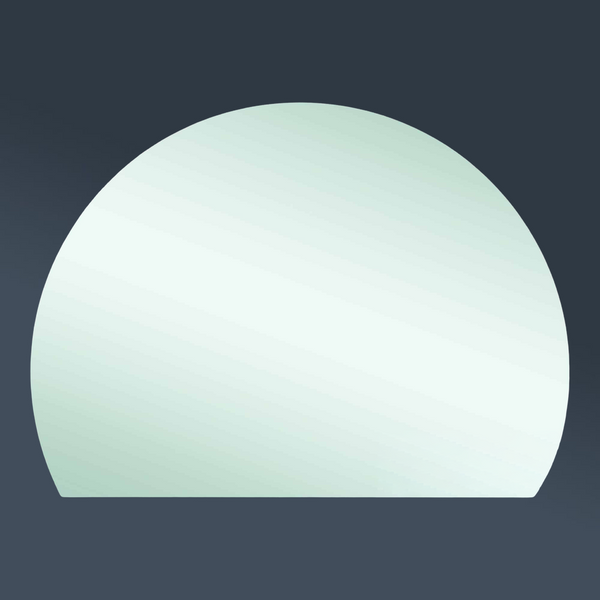 Thermogroup Ablaze Hamilton D Shaped Polished Edge Mirror 1500x1100mm with Demister