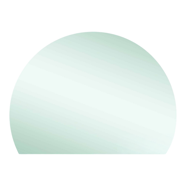 Thermogroup Ablaze Hamilton D Shaped Polished Edge Mirror 1500x1100mm with Demister