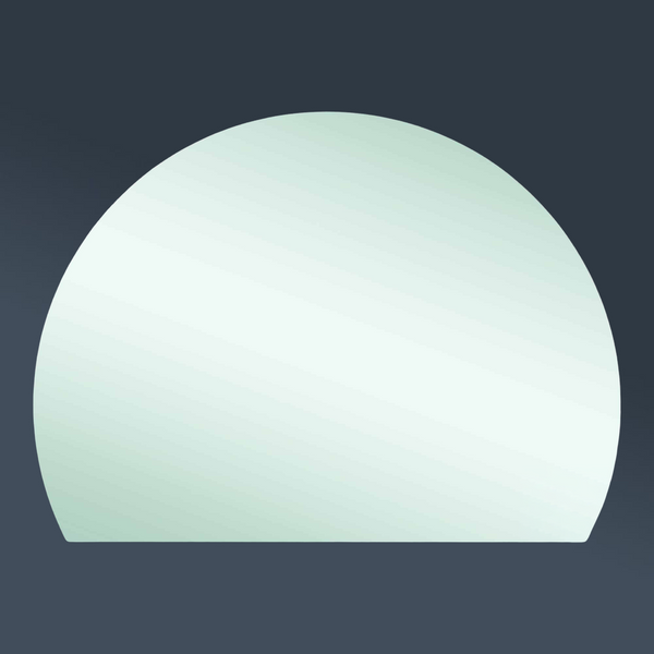 Thermogroup Ablaze Hamilton D Shaped Polished Edge Mirror 1500x1100mm