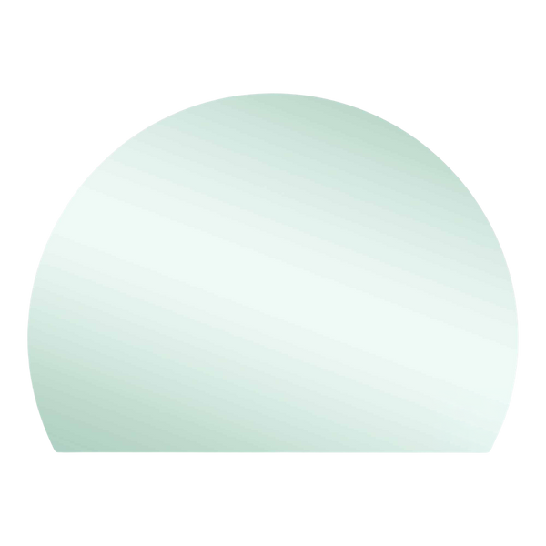 Thermogroup Ablaze Hamilton D Shaped Polished Edge Mirror 1500x1100mm