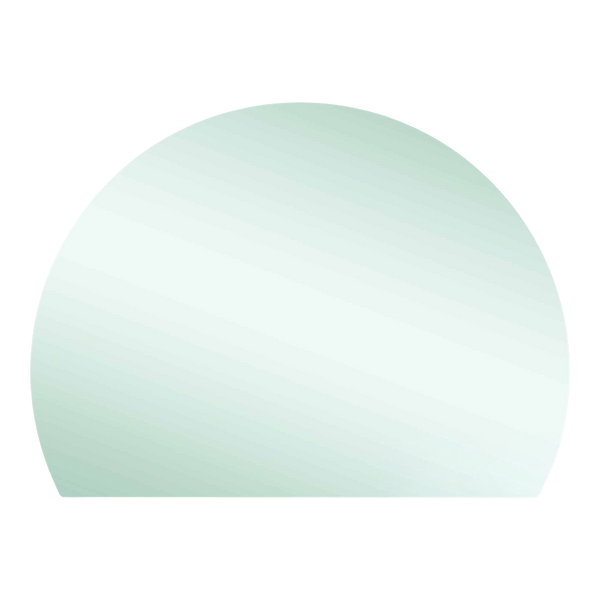 Thermogroup Ablaze Hamilton D Shaped Polished Edge Mirror 1500x1100mm with Demister