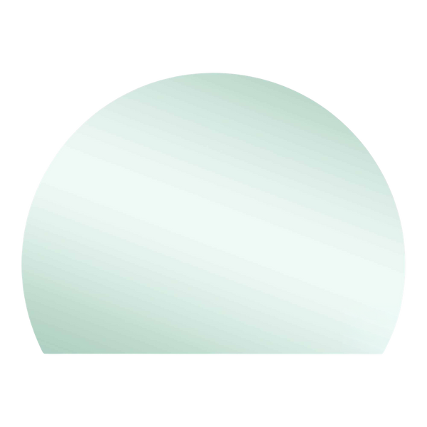 Thermogroup Ablaze Hamilton D Shaped Polished Edge Mirror 1500x1100mm