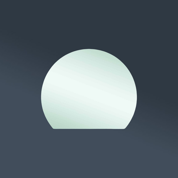 Thermogroup Ablaze Hamilton D Shaped Polished Edge Mirror 900x750mm with Demister