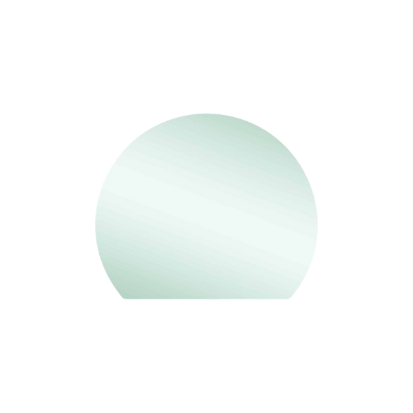 Thermogroup Ablaze Hamilton D Shaped Polished Edge Mirror 900x750mm with Demister