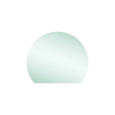 Thermogroup Ablaze Hamilton D Shaped Polished Edge Mirror 900x750mm with Demister