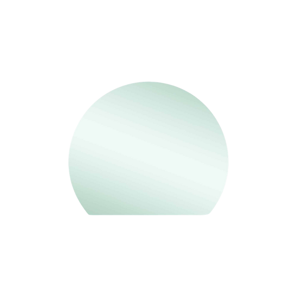 Thermogroup Ablaze Hamilton D Shaped Polished Edge Mirror 900x750mm with Demister