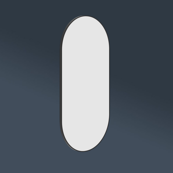 Thermogroup Ablaze Havana Pill Framed Mirror 500x1000mm Black with Mirror Demister