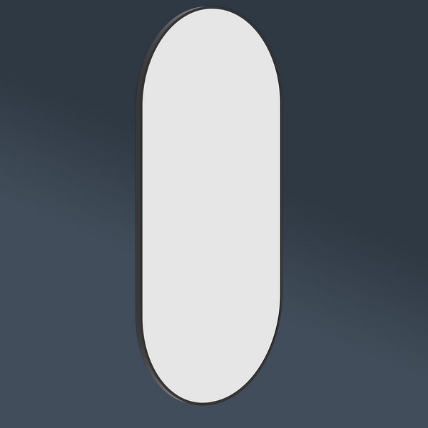 Thermogroup Ablaze Havana Pill Framed Mirror 500x1000mm Black