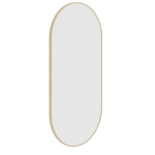 Thermogroup Ablaze Havana Pill Framed Mirror 500x1000mm Gold