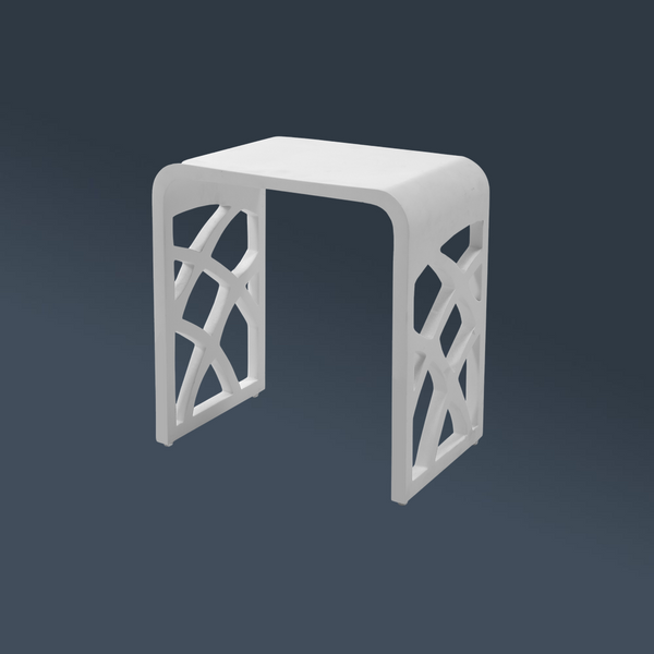 Thermogroup Ivy Solid Surface Shower Stool White
