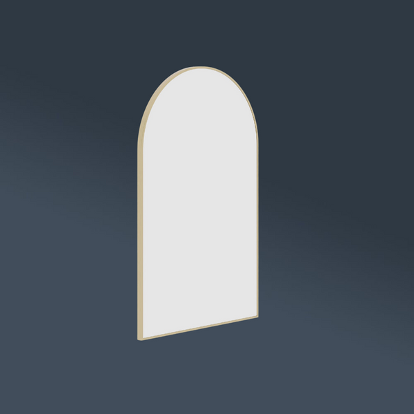 Thermogroup Ablaze Juno Arch Framed Mirror 500x800mm Gold with Mirror Demister