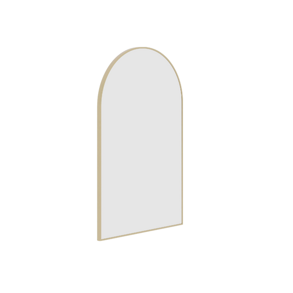 Thermogroup Ablaze Juno Arch Framed Mirror 500x800mm Gold with Mirror Demister