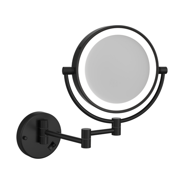 Thermogroup Ablaze 1 & 5x Magnification Wall Mounted Shaving Mirror 200mm Black with Light