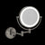 Thermogroup Ablaze 1 & 5x Magnification Wall Mounted Shaving Mirror 200mm Brushed Nickel with Concealed Wiring