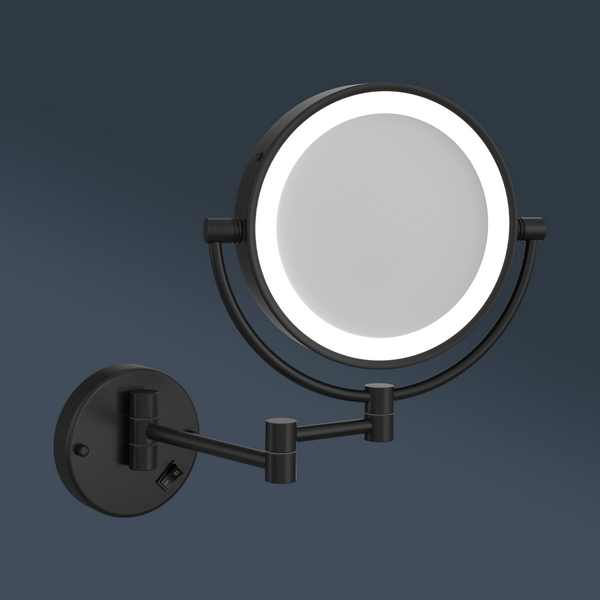 Thermogroup Ablaze 1 & 5x Magnification Wall Mounted Shaving Mirror 200mm Black with Light