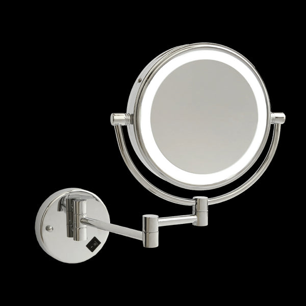 Thermogroup Ablaze 1 & 8x Magnification Wall Mounted Shaving Mirror 200mm Chrome with Concealed Wiring
