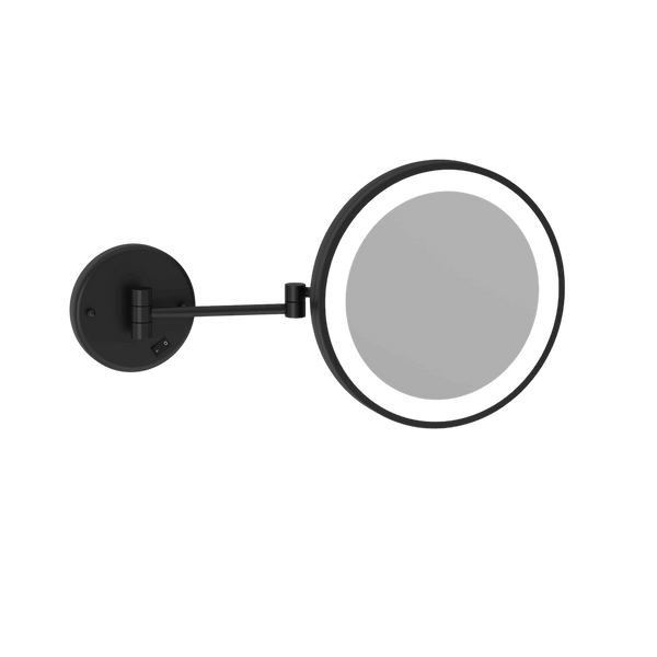 Thermogroup Ablaze 3x Magnification Wall Mounted Shaving Mirror 250mm Round Black