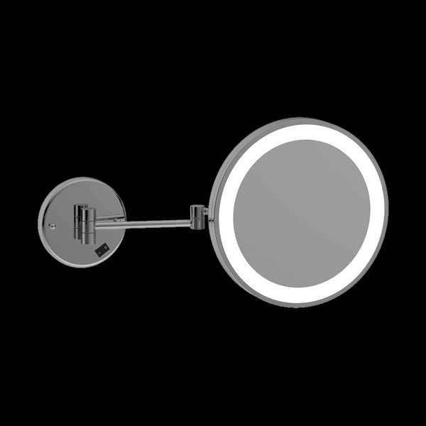 Thermogroup Ablaze 5x Magnification Wall Mounted Shaving Mirror 250mm Chrome with Concealed Wiring