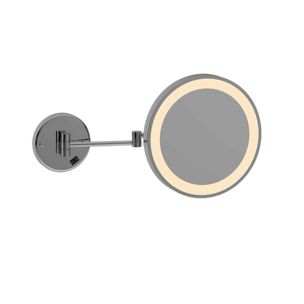 Thermogroup Ablaze 3x Magnification Wall Mounted Shaving Mirror Warm Light 250mm Chrome with Concealed Wiring