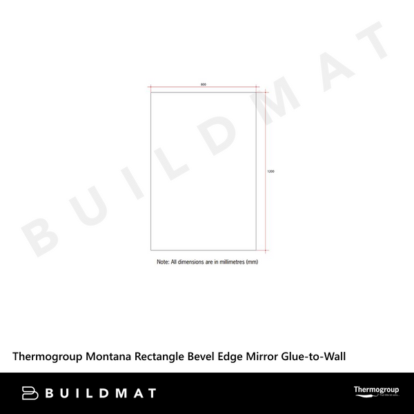 Thermogroup Ablaze Montana Rectangle 25mm Bevel Edge Mirror 1200x800mm
