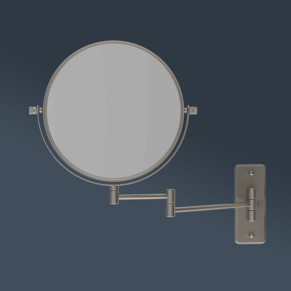 Thermogroup Ablaze 1 & 5x Magnification Wall Mounted Shaving Mirror 200mm Brushed Nickel