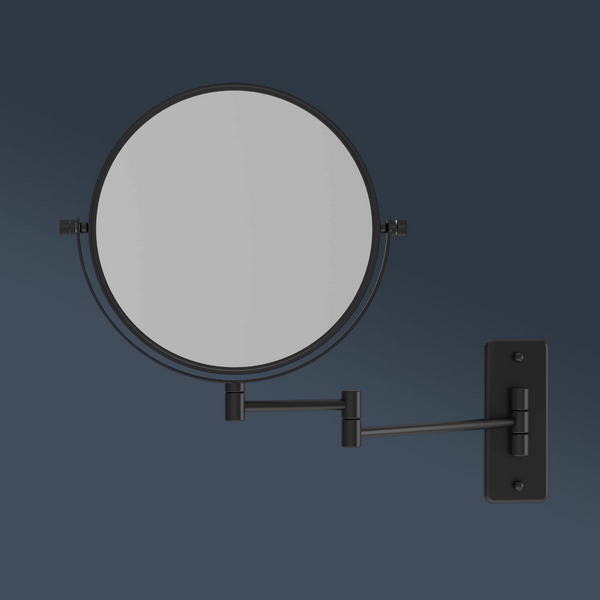 Thermogroup Ablaze 1 & 5x Magnification Wall Mounted Round Shaving Mirror 200mm Round Black